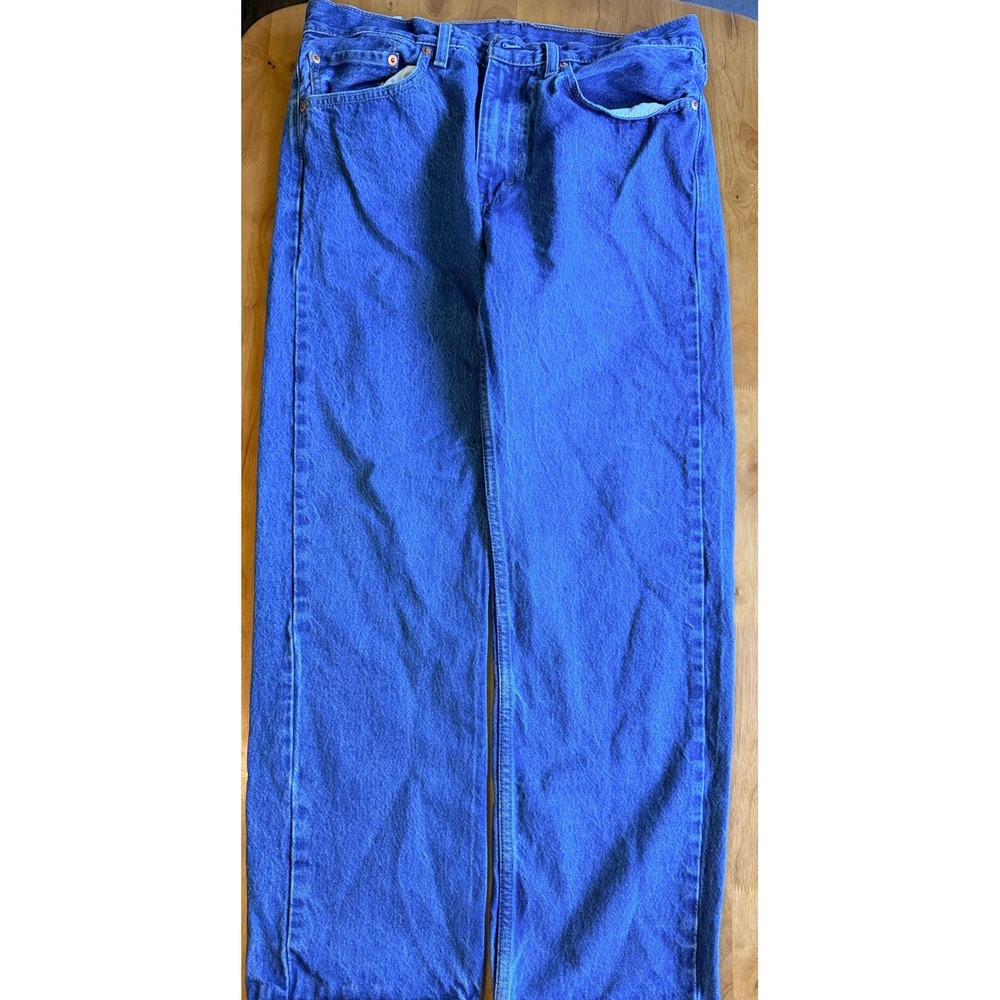 Levis 505 Regular Fit Straight Leg Blue Denim Jeans Mens W34 L30 0453